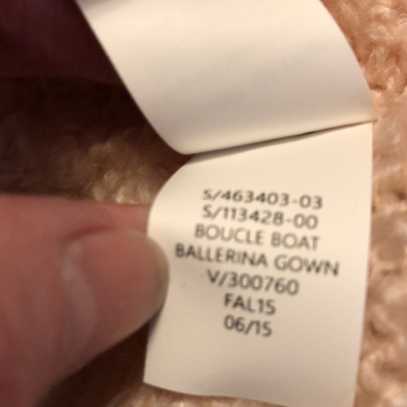 VINTAGE GAP NWT SOFT BLUSH PINK SIZE M BOUCLE LONG SLEEVE PULLOVER SWEATER -#055 - Picture 8 of 9